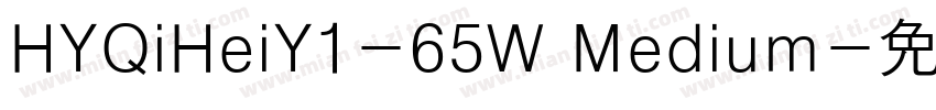HYQiHeiY1-65W Medium字体转换